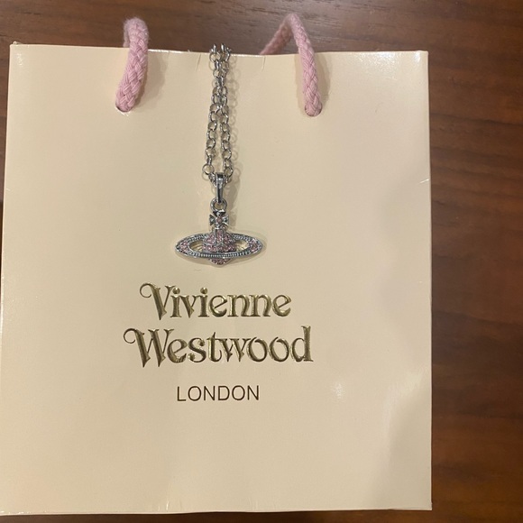 Vivienne Westwood necklace (pink orbit) authentic - Picture 2 of 4